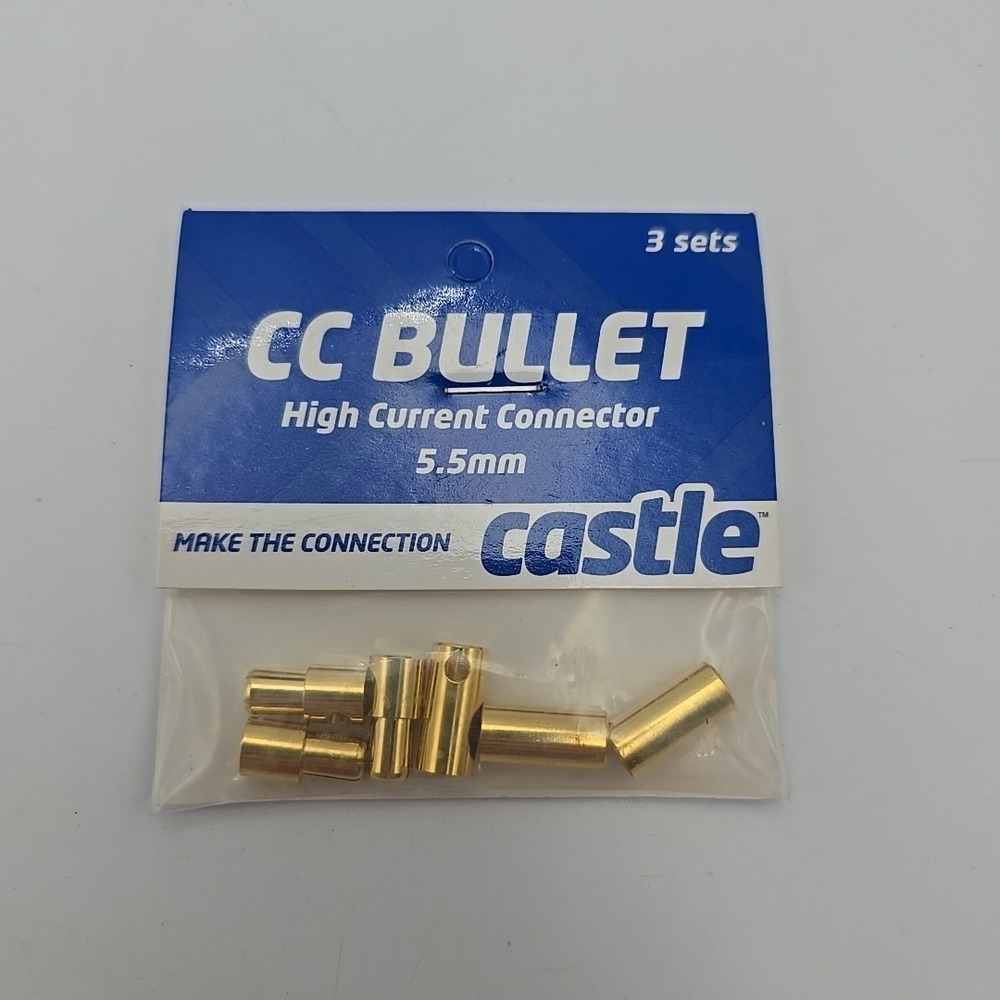 Castle Creations CC Bullet High Current 5.5mm Connectors‎ (3 sets) CCBUL553